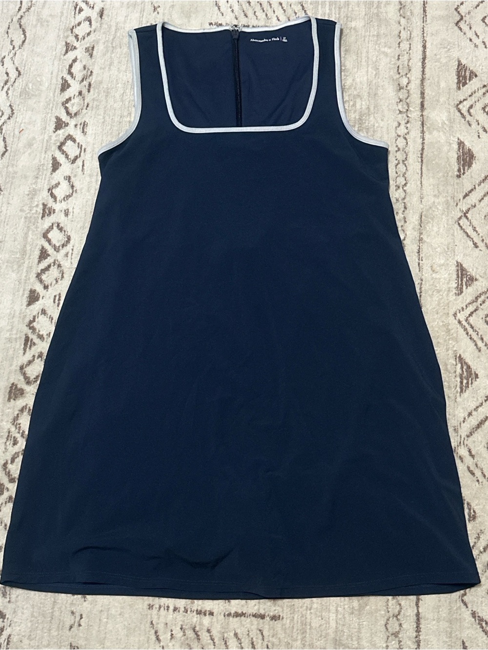 Abercrombie & Fitch Women’s Tennis Dress, Navy with White Trim.